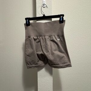 AYBL Women's Taupe High-Waisted Athletic Shorts